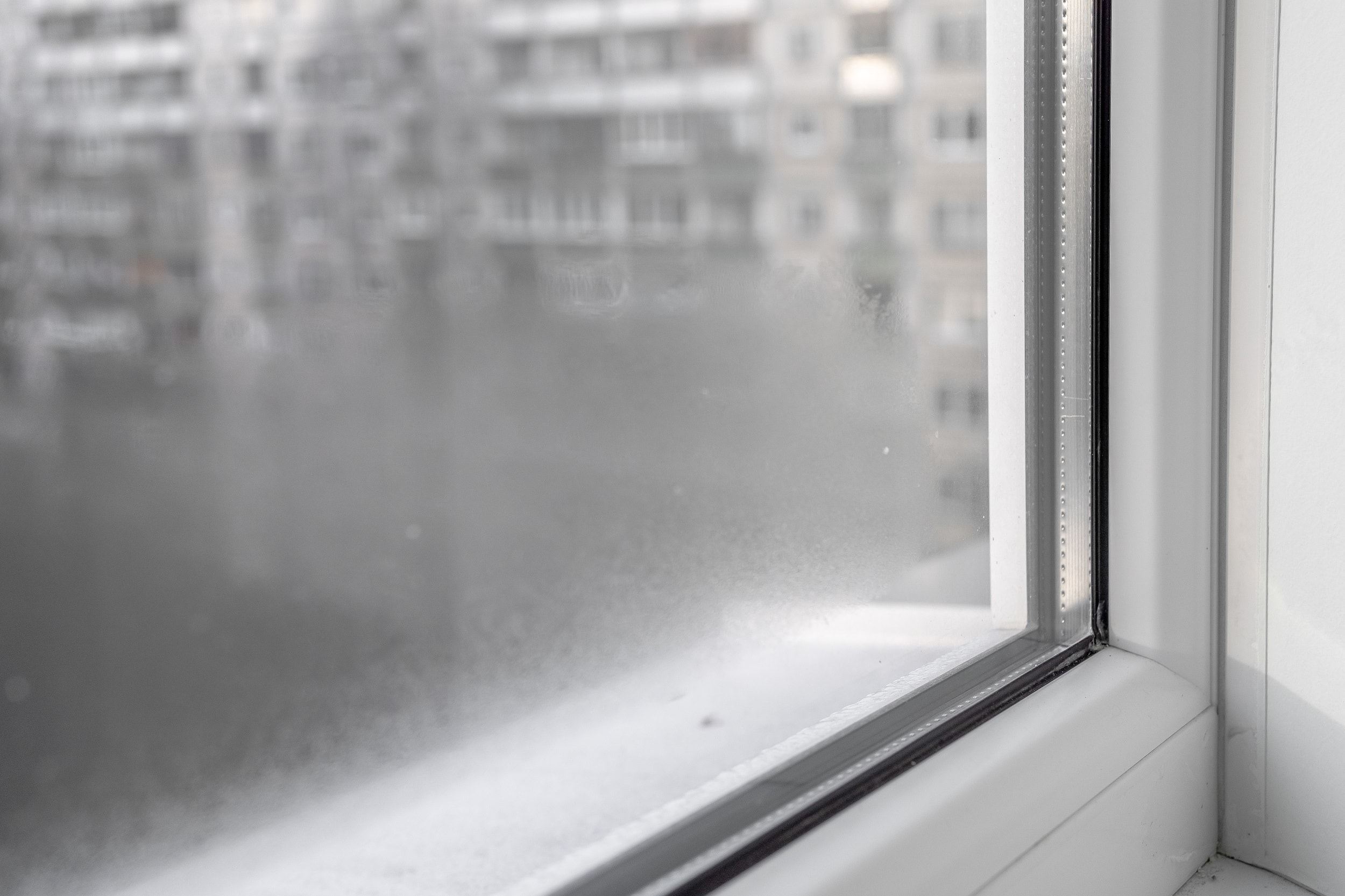 Window condensation reduces energy efficiency